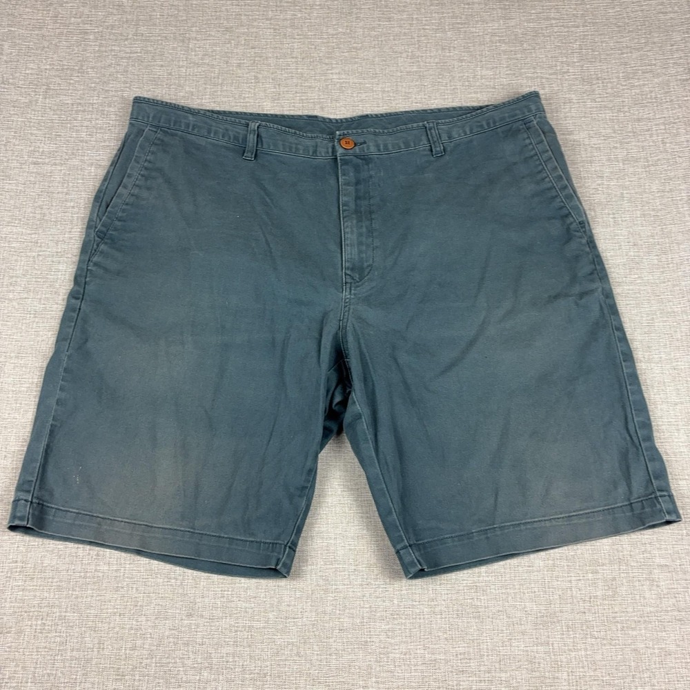 Tommy Bahama Chino Shorts Mens 42 Blue Cotton Spandex Flat Front 10" Inseam